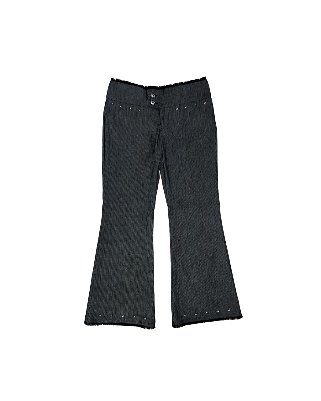 1 of 1 Asymmetrical Denim Pant with Fraying