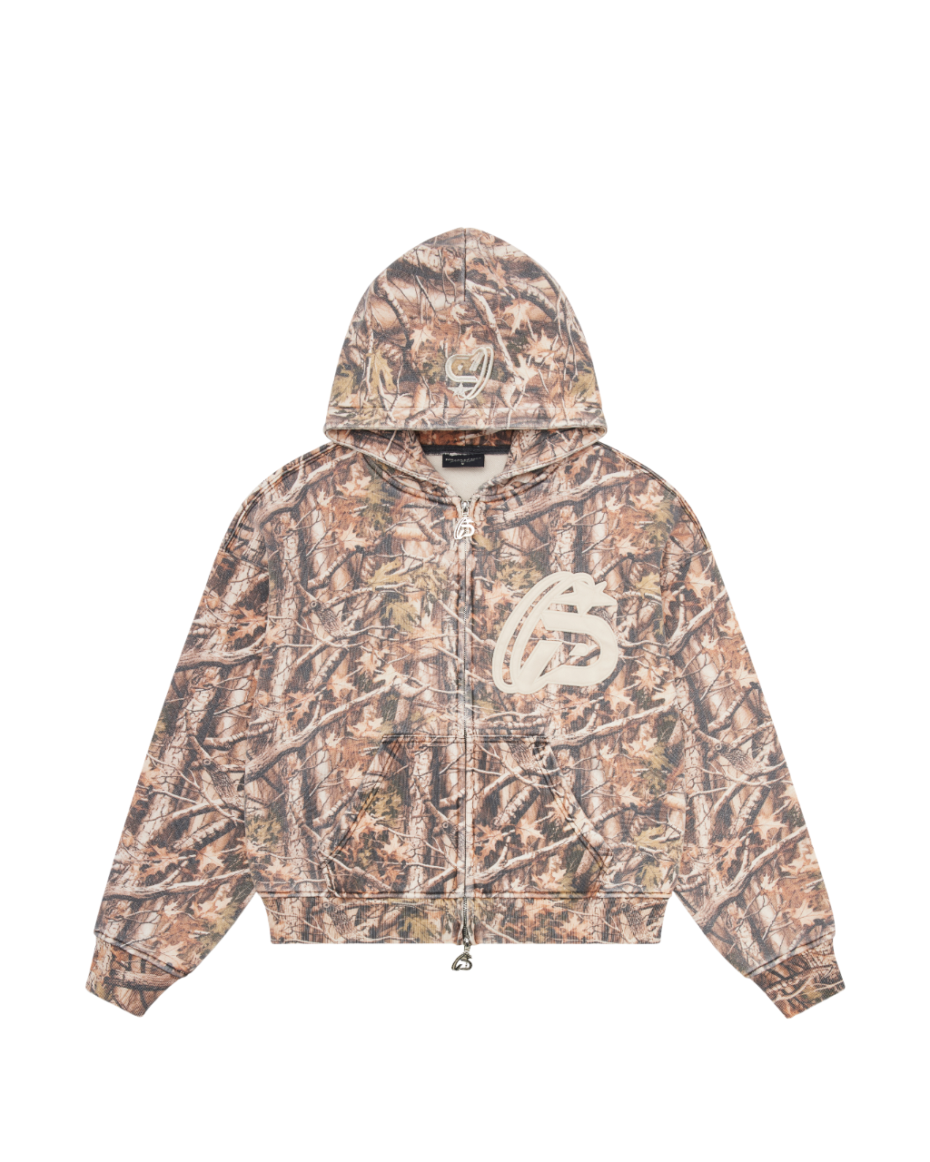 Vintage Camo Zip Up Hoodie