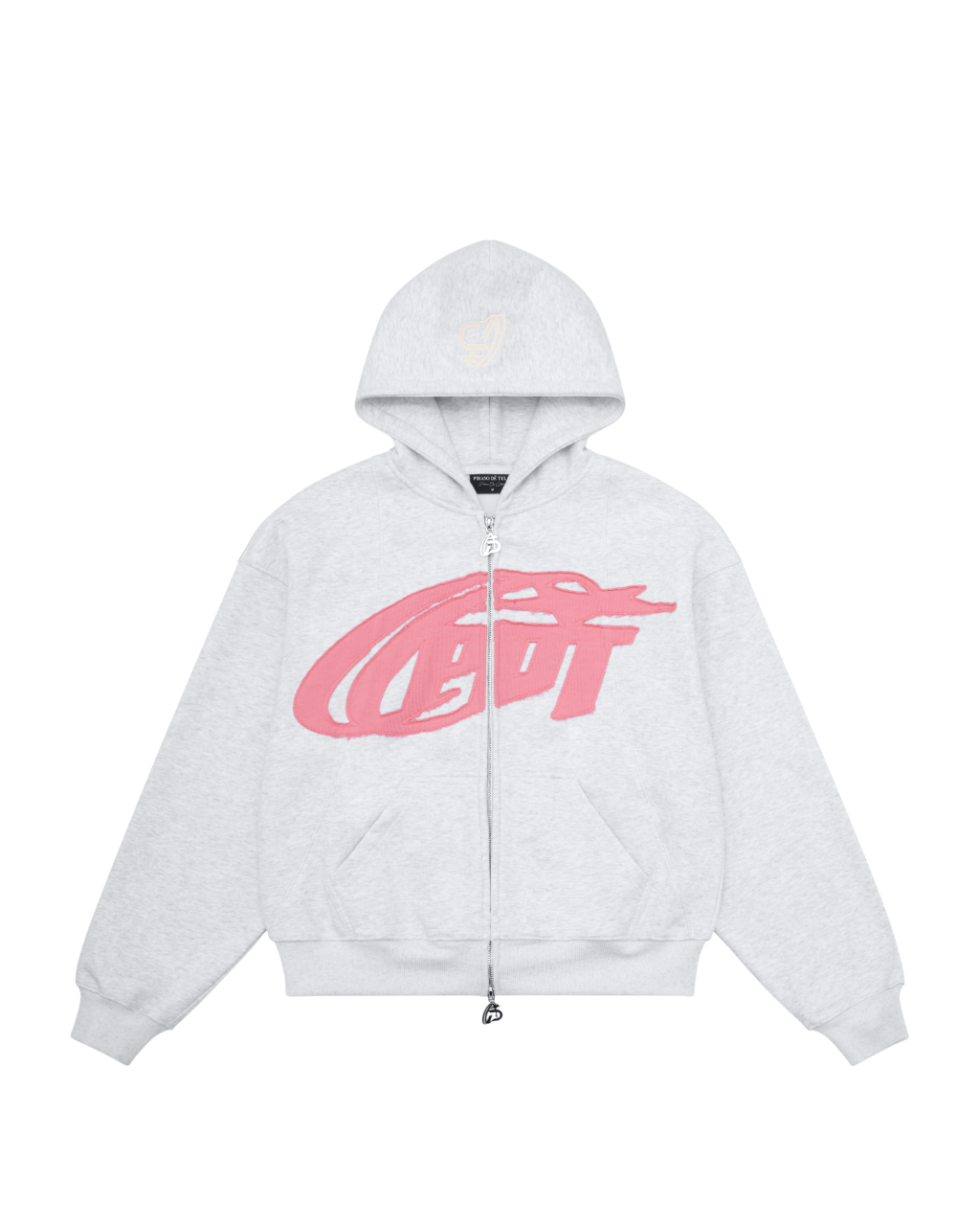 Patch Zip Up Hoodie