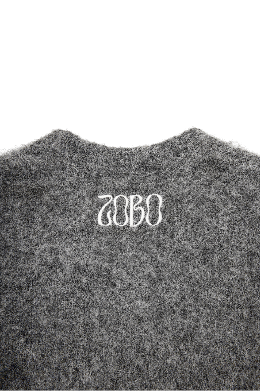Alpaca Boxy Jumper - Dark Ash Grey